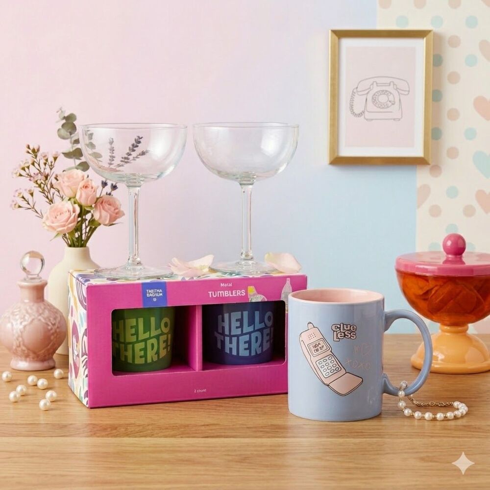 NWT Hey There Girly Cup Bundle - Cute Drinkware Tumbler Mug Set